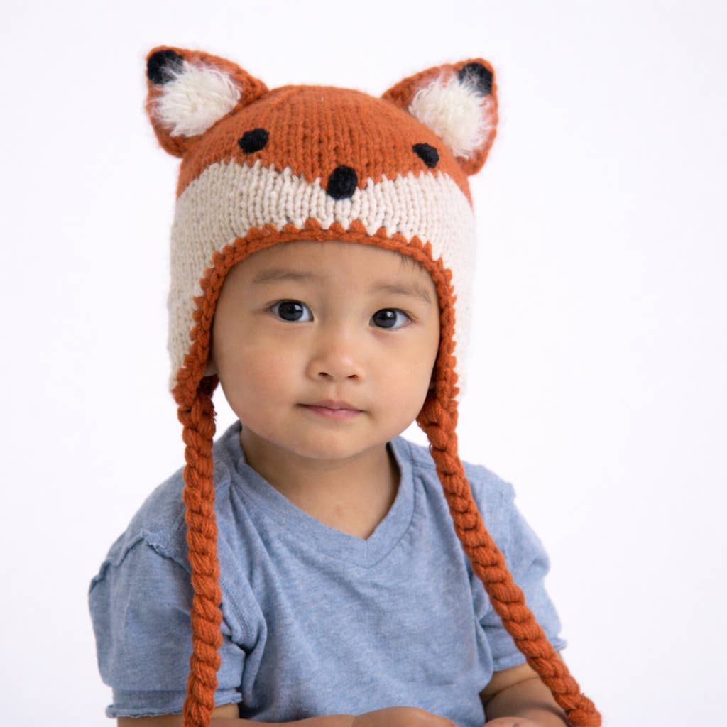 Fox Earflap Beanie Hat Baby & Kids