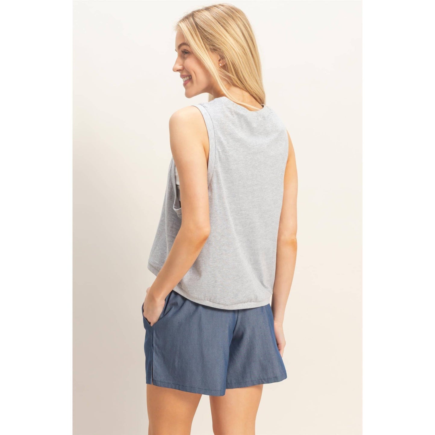 Sleeveless Tank With Lobster Patch