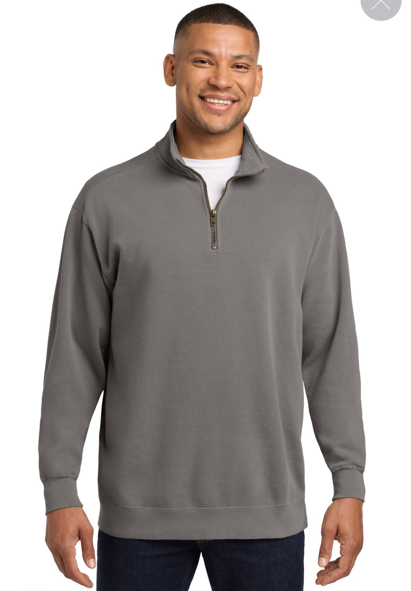 Pigment Dyed 1/4 Zip Sweatshirt